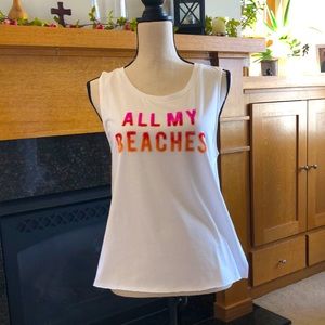 Express - All My Beaches - emblem tank top Size S NWT